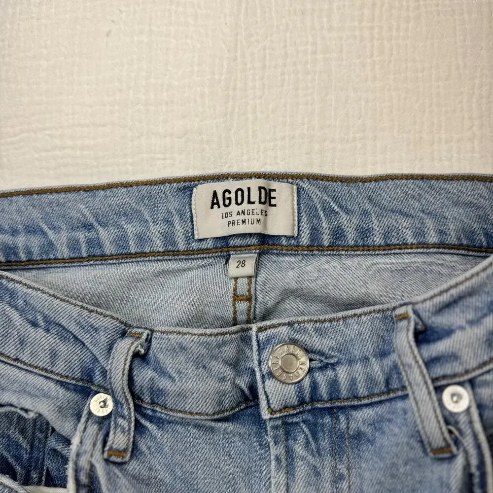 AGOLDE Toni Mid-Rise Skinny Jeans Light Wash Women’s 28 Sustainable Luxury Clean - Picture 13 of 15